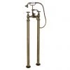 Chatsworth 1928 Antique Brass Crosshead Freestanding Bath Shower Mixer Tap -Wall Mounted Taps Sales Store CHBSMBRAFS prod