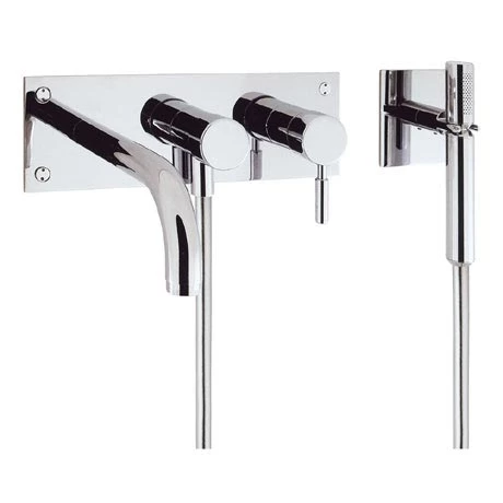 Crosswater - Design Wall Mounted 3 Hole Bath Shower Mixer - DE431WC 3 Crosswater - Design Wall Mounted 3 Hole Bath Shower Mixer - DE431WC