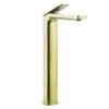 Crosswater Glide II Brushed Brass Tall Mono Basin Mixer - GD112DNF -Wall Mounted Taps Sales Store GD112DNF P