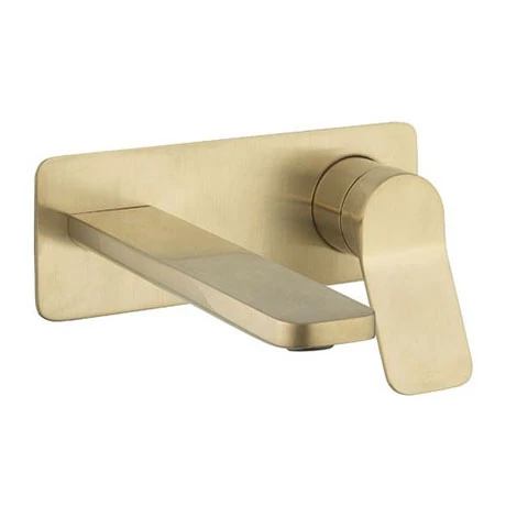 Crosswater Glide II Brushed Brass Wall Mounted 2 Hole Set Basin Mixer - GD121WNF 3 Crosswater Glide II Brushed Brass Wall Mounted 2 Hole Set Basin Mixer - GD121WNF