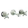 Crosswater - Belgravia Crosshead Wall Mounted 3 Hole Set Basin Mixer - Nickel - HG131WNN -Wall Mounted Taps Sales Store HG131WNN P