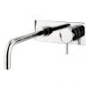 Crosswater - Kai Lever Wall Mounted 2 Hole Set Basin Mixer with Back Plate - KL121WNC -Wall Mounted Taps Sales Store KL121WNC P