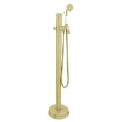 Lancaster Traditional Brushed Brass Single Lever Freestanding Bath Shower Mixer -Wall Mounted Taps Sales Store LBB8FS D2 460