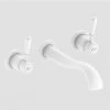 Lancaster Traditional Matt White Wall Mounted Lever Basin Mixer Tap 1 Lancaster Traditional Matt White Wall Mounted Lever Basin Mixer Tap -Wall Mounted Taps Sales Store LWHT14BT lrg 670