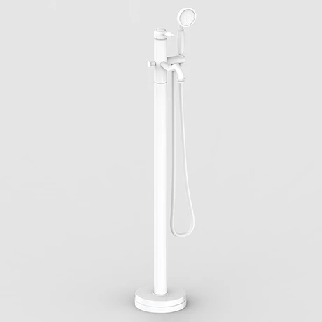 Lancaster Traditional Matt White Single Lever Freestanding Bath Shower Mixer 3 Lancaster Traditional Matt White Single Lever Freestanding Bath Shower Mixer