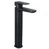 Mileto Matt Black High Rise Mono Basin Mixer Tap -Wall Mounted Taps Sales Store M08BLK p