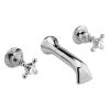 Old London - Chrome Edwardian Wall Mounted Bath Spout and Stop Taps - LDN319 -Wall Mounted Taps Sales Store Old London LDN319 P