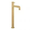 Crosswater MPRO Industrial Tall Monobloc Basin Mixer - Unlacquered Brushed Brass - PRI112DNUB