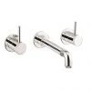 Crosswater MPRO Industrial Wall Mounted 3 Hole Set Basin Mixer - Chrome - PRI130WNC -Wall Mounted Taps Sales Store PRI130WNC m