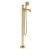 Crosswater - MPRO Industrial Bath Shower Mixer Floor Standing Brushed Brass - PRI416FUB -Wall Mounted Taps Sales Store PRI416FUB M