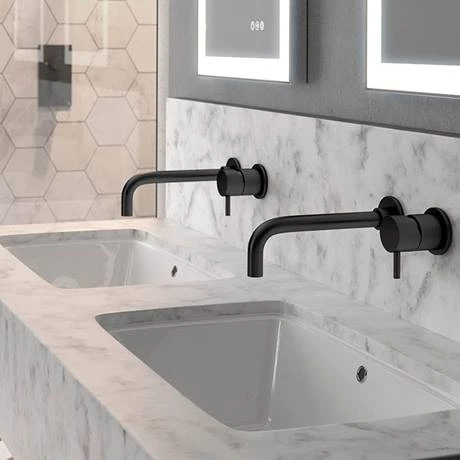 Crosswater MPRO Wall Mounted 2 Hole Set Basin Mixer - Matt Black - PRO120WNM 5 Crosswater MPRO Wall Mounted 2 Hole Set Basin Mixer - Matt Black - PRO120WNM - Image 3