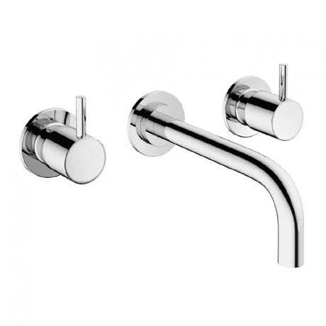 Crosswater MPRO Wall Mounted 3 Hole Set Basin Mixer - Chrome - PRO130WNC+ 3 Crosswater MPRO Wall Mounted 3 Hole Set Basin Mixer - Chrome - PRO130WNC+