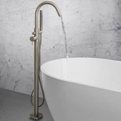 Crosswater MPRO Floor Mounted Freestanding Bath Shower Mixer - Brushed Stainless Steel - PRO416FV 8 Crosswater MPRO Floor Mounted Freestanding Bath Shower Mixer - Brushed Stainless Steel - PRO416FV -Wall Mounted Taps Sales Store PRO416FV D3 460
