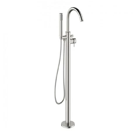 Crosswater MPRO Floor Mounted Freestanding Bath Shower Mixer - Brushed Stainless Steel - PRO416FV 2 Crosswater MPRO Floor Mounted Freestanding Bath Shower Mixer - Brushed Stainless Steel - PRO416FV