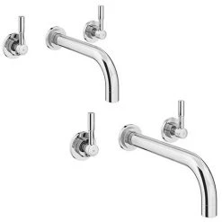 Primo Wall Mounted Tap Package (Bath + Basin Tap)