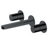 RAK Petit Round Wall Mounted 3 Hole Basin Mixer Matt Black - RAKPER3010B 1 RAK Petit Round Wall Mounted 3 Hole Basin Mixer Matt Black - RAKPER3010B -Wall Mounted Taps Sales Store RAKPER3010B m