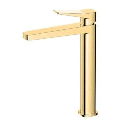 RAK Petit Square Tall Basin Mixer Tap Brushed Gold - RAKPES3003G