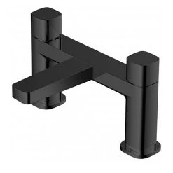 RAK - Petit Square Deck Bath Filler Matt Black - RAKPES3004B
