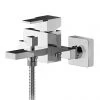 Nuie Sanford Chrome Wall Mounted Bath Shower Mixer + Shower Kit - SAN316 -Wall Mounted Taps Sales Store SAN316 P