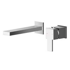 Nuie Sanford Chrome 2TH Wall Mounted Basin Mixer - SAN381