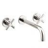 Crosswater Totti II Wall Mounted 3 Hole Set Basin Mixer - TO130WNC+ -Wall Mounted Taps Sales Store TO130WNC P1