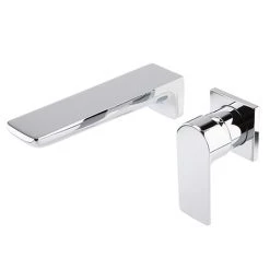 Valencia Modern 2TH Wall Mounted Basin Mixer