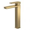 Venice Cubo Brushed Brass High Rise Mono Basin Mixer 2 Venice Cubo Brushed Brass High Rise Mono Basin Mixer -Wall Mounted Taps Sales Store VEN078S P