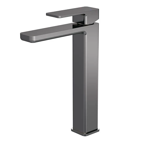 Venice Cubo Gunmetal Grey High Rise Mono Basin Mixer 3 Venice Cubo Gunmetal Grey High Rise Mono Basin Mixer