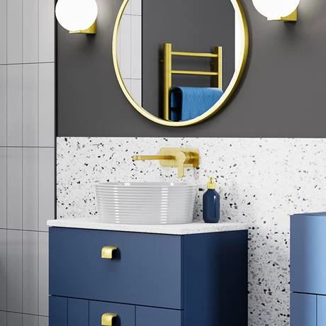 Venice Giro Brushed Brass Wall Mounted Basin Mixer 4 Venice Giro Brushed Brass Wall Mounted Basin Mixer - Image 2