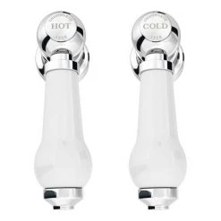 Chatsworth 1928 Traditional Wall Mounted White Lever Basin Mixer Tap -Wall Mounted Taps Sales Store VIC15D d2 460