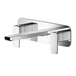 Nuie Windon Chrome 3TH Wall Mounted Basin Mixer - WIN350