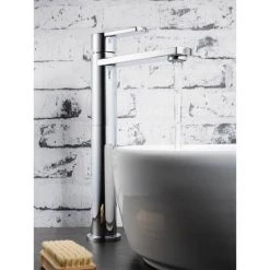Crosswater - Wisp Tall Monobloc Basin Mixer - WP112DNC -Wall Mounted Taps Sales Store WP112DNC D1 460