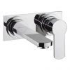 Crosswater - Wisp Wall Mounted 2 Hole Set Basin Mixer with Back Plate - WP121WNC -Wall Mounted Taps Sales Store WP121WNC P