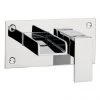 Crosswater - Water Square Wall Mounted 2 Hole Set Basin Mixer - WS121WNC