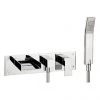 Crosswater - Water Square Wall Mounted 3 Hole Bath Shower Mixer - WS432WC 1 Crosswater - Water Square Wall Mounted 3 Hole Bath Shower Mixer - WS432WC -Wall Mounted Taps Sales Store WS432WC P
